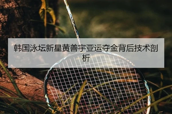 韩国泳坛新星黄善宇亚运夺金背后技术剖析（NG28）